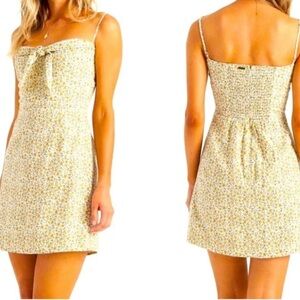 Billabong Yellow Floral Mini Dresso‎